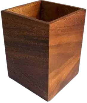 Rubberwood Walnut Wooden Vase