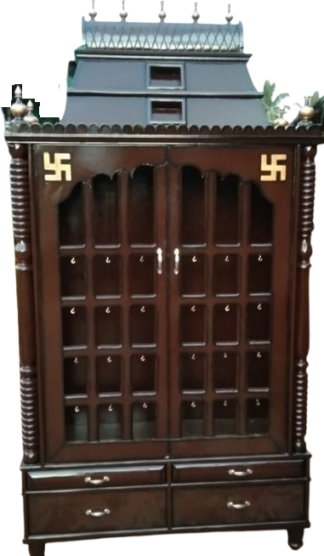 Pooja Mandir Jumbo Brown 2.5 x 6 Feet