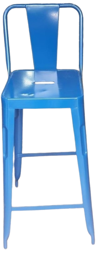 Blue Iron Bar Stool Chair