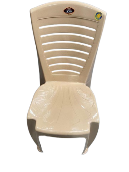 Grey Plastic Armless Chair