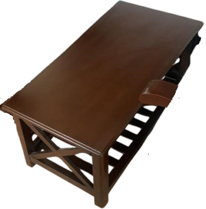 Rubberwood Dark Brown Center Table