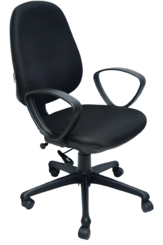 Mid Back Black Revolving Office Chair