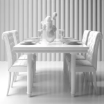 KVFurntech Chair Table Set