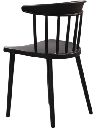 Black PVC Paint Coated Armless Chair