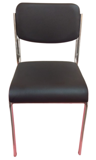 Stainless Steel Black Stationary Chair